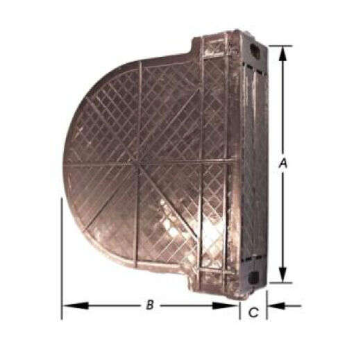 Image du produit Boitier mural synth&eacute;tique &agrave; encastrer pour enrouleur de sangle 22mm de volet roulant - Brun - 185 x 170 x 47 mm