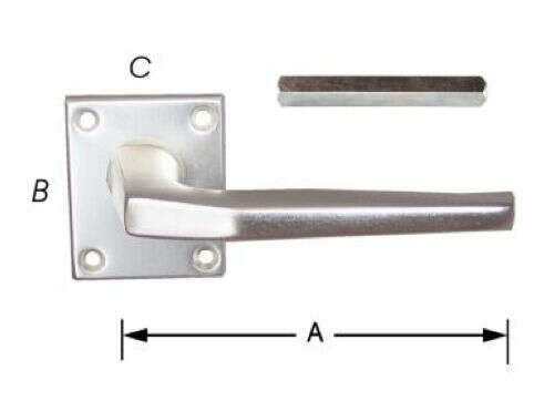 Image du produit B&eacute;quille pour Porte d'Entr&eacute;e - Alu argent&eacute; - L. 120 mm