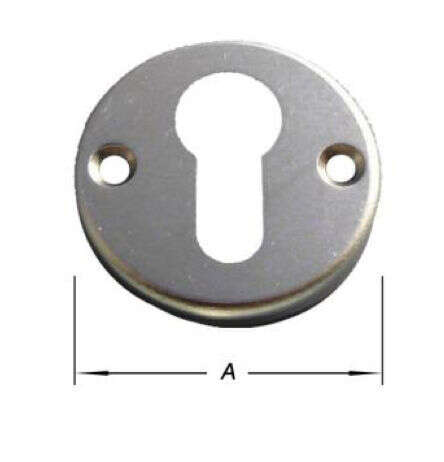 Image du produit Entr&eacute;es de Cylindre - Alu argent&eacute; - Rondes - &Oslash; 50 mm (2 pi&egrave;ces)