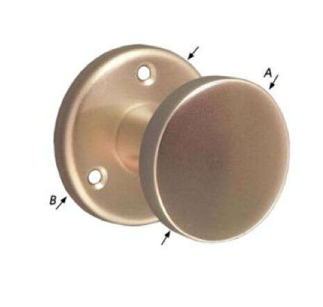 Image du produit Bouton pour Porte d'Entr&eacute;e - Alu argent&eacute; - 48/60 mm