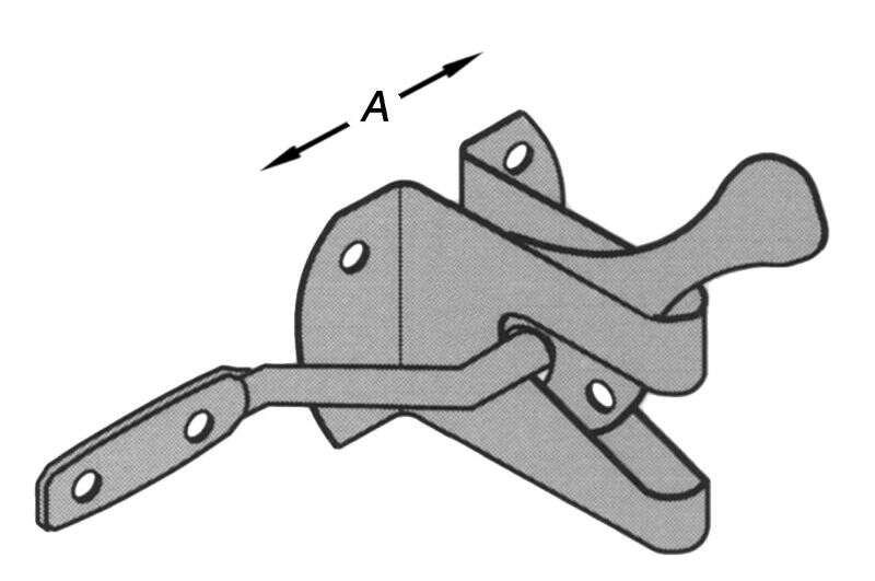 Image du produit Fermeture pour portillon de jardin - Clapet automatique - R&eacute;versible