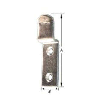 Image du produit Agrafe coud&eacute;e pour loquet de barri&egrave;re - Zingu&eacute; - 80 x 25 mm (4p)