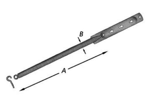 Image du produit Ferme-Porte Moustiquaire &agrave; ressort 10 x 320 mm - Zingu&eacute;e - 10 mm