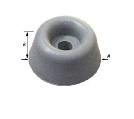 Image du produit Butoir de lunette WC - Conique - Avec trou couch&eacute; pour vis - Caoutchouc themoplastique 19 x 9 mm