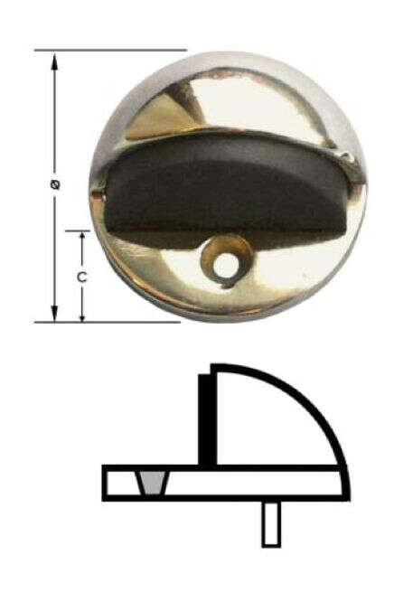 Image du produit ARRET PORTE DEMI BOMBE LAIT. 45MM