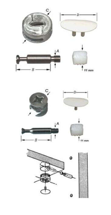 Image du produit Ferrure de montage pour assemblage de meuble - Zamac  (2p)