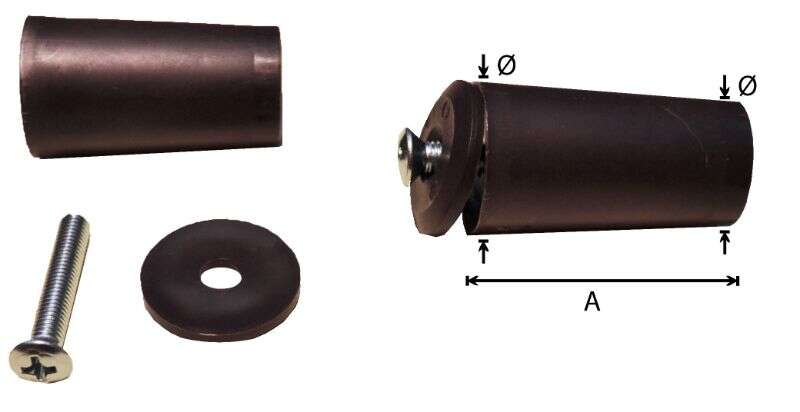 Image du produit But&eacute;e arr&ecirc;t de latte de volet roulant - Boulon M5x30 et &eacute;crou inclus &Oslash; 19.4 > 23 mm (2p)
