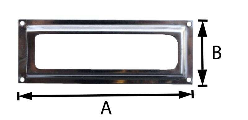 Image du produit Cadre porte &eacute;tiquette - 4 trous pour clous - pour etiquette format 68 x 18 mm - Galvanis&eacute; - 79 x 28 mm (4p)