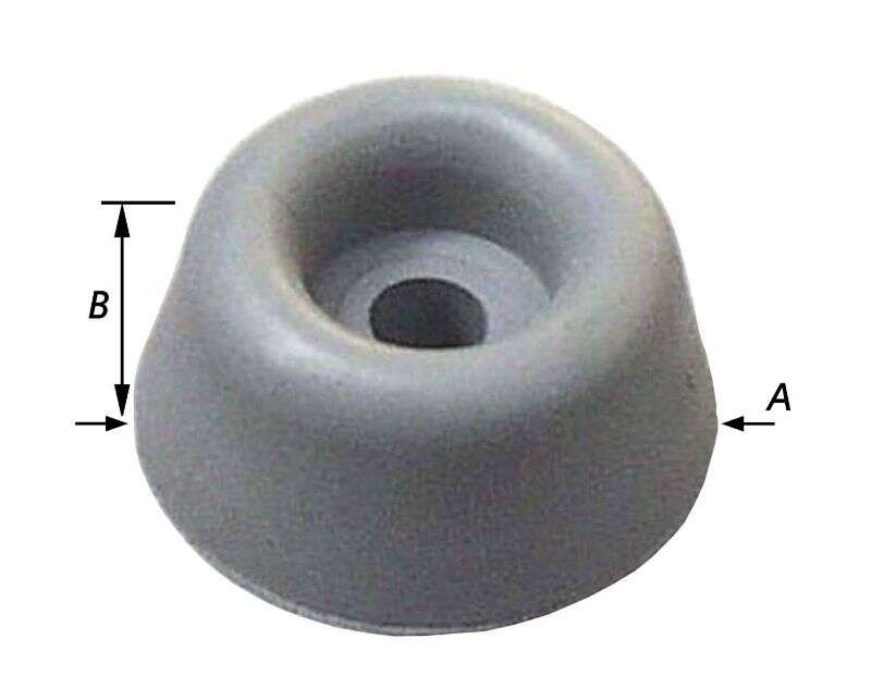 Image du produit Butoir de lunette WC - Conique - Avec trou couch&eacute; pour vis - Caoutchouc themoplastique 19 x 9 mm