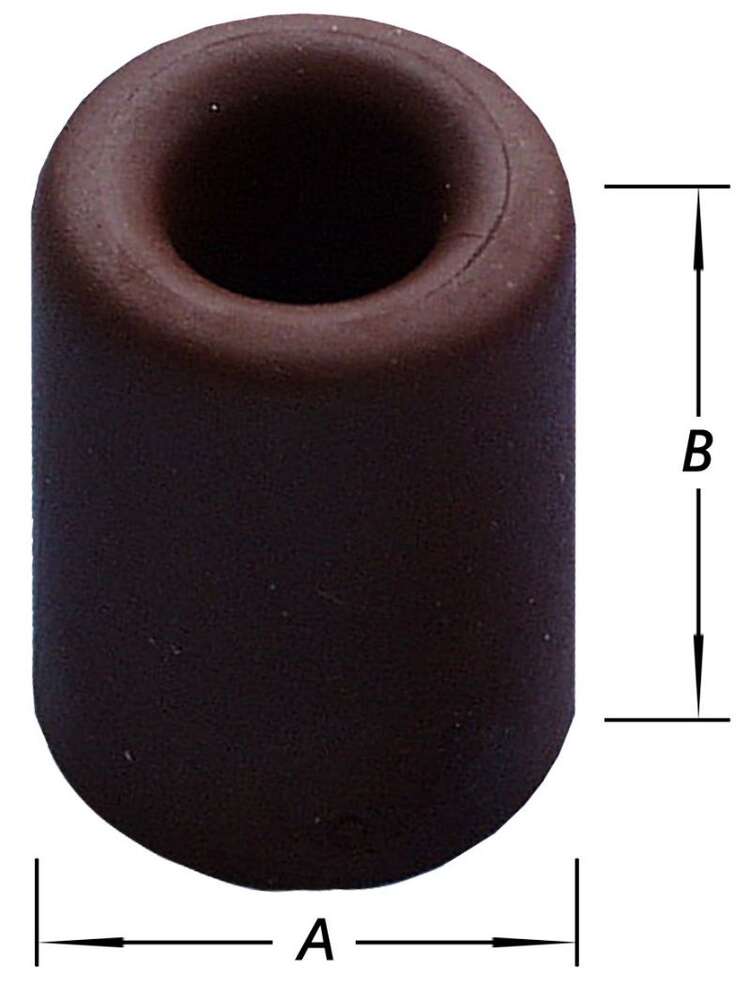 Image du produit ARRET PORTE,CAOUTCHOUC THERMO,BRUN 31x34 mm