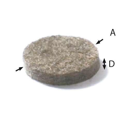 Image du produit Patin de meuble rond en feutre synth&eacute;tique Adh&eacute;sif - Blanc ou Brun