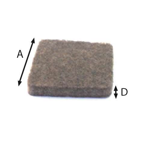 Image du produit Patin de meuble carr&eacute; / rectangle en feutre synth&eacute;tique Adh&eacute;sif - Blanc