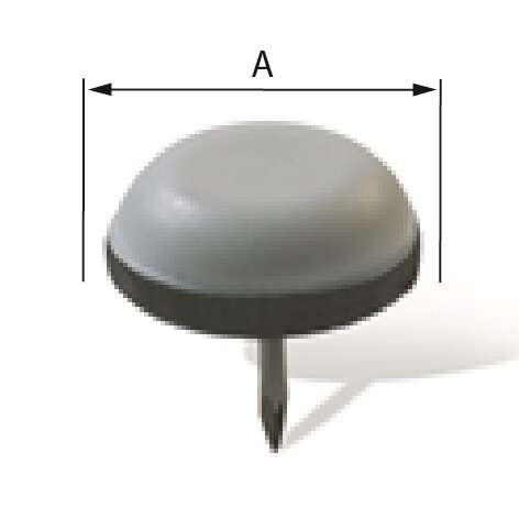 Image du produit Patin glisseur pour meuble en polyt&eacute;trafluor&eacute;thyl&egrave;ne (PTFE) &agrave; clouer - Rond - Gris - &Oslash; 20 &agrave; 30 mm