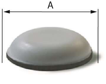Image du produit Patin glisseur pour meuble en polyt&eacute;trafluor&eacute;thyl&egrave;ne (PTFE) autocollant - Rond - Gris