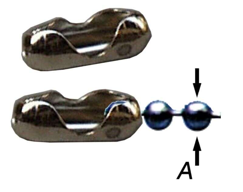 Image du produit Connecteur pour chaine perle ( lavabo ) - Laiton Nickl&eacute; - &Oslash; 3,2 mm (5p)