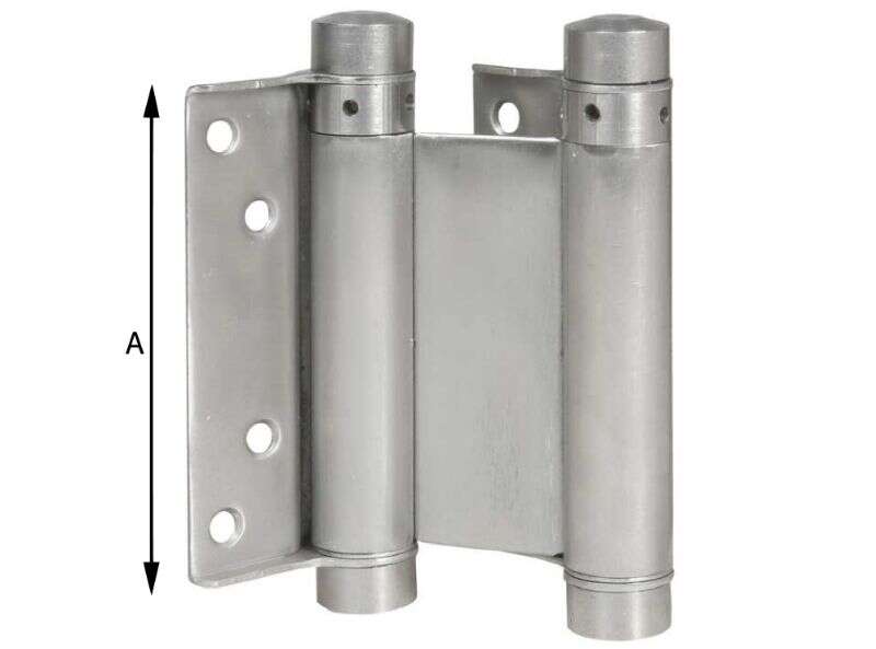 Image du produit Charni&egrave;re forte double action ' Va et vient ' - Ressort r&eacute;glable - Inox (2p)