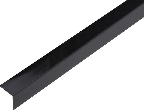 Image du produit Corni&egrave;re adh&eacute;sive PVC noir brillant 20x20x1,5/1m