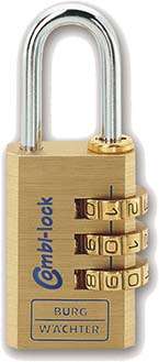 Image du produit BURGWACHTER - Cadenas &agrave; combinaisons - Lourd 80 - Laiton - Plusieurs formats
