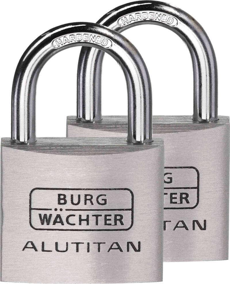 Image du produit BURGWACHTER - Cadenas &agrave; cl&eacute;s - Duo 770 - Alu Titan - &Oslash; 6,5 mm Dim Int Anse : 22 x 23,5 mm - H Totale : 64 mm