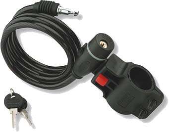 Image du produit BURGWACHTER - Cable Antivol Spirale - Fermeture &agrave; cl&eacute; - Noir - &Oslash; 8 mm x 100 cm - 2 cl&eacute;s