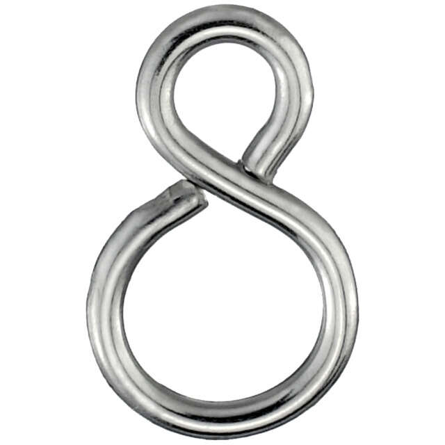 Image du produit Crochet en S Ferm&eacute; - Nickl&eacute; - 27 mm (10pcs)