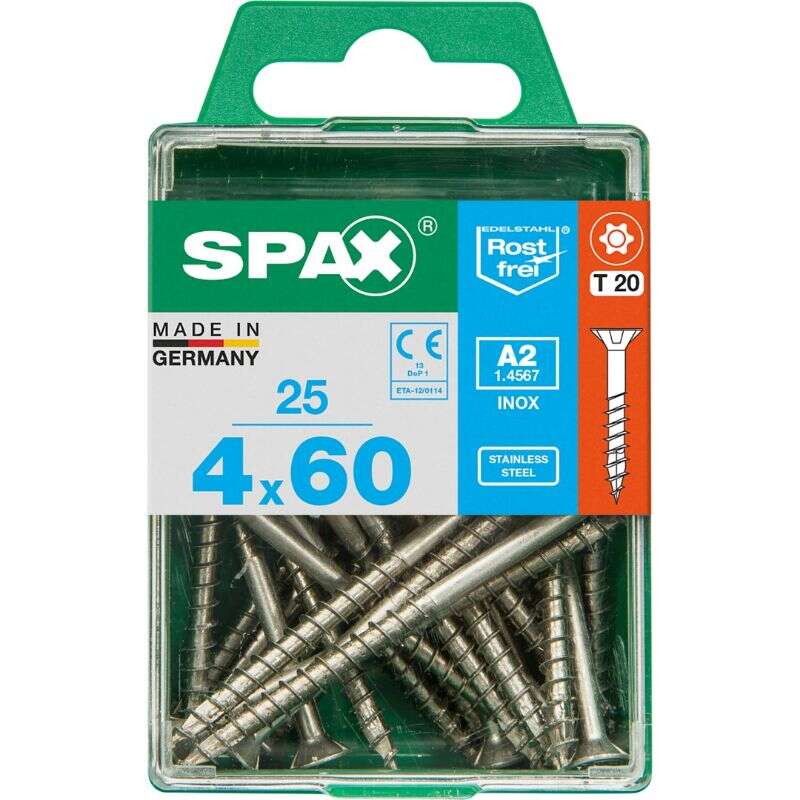 Image du produit SPAX&reg;- Vis universelle - &Oslash; 4 mm - T&ecirc;te frais&eacute;e - Inox A2 - T-STAR Plus (T20) - Filetage partiel 4 CUT