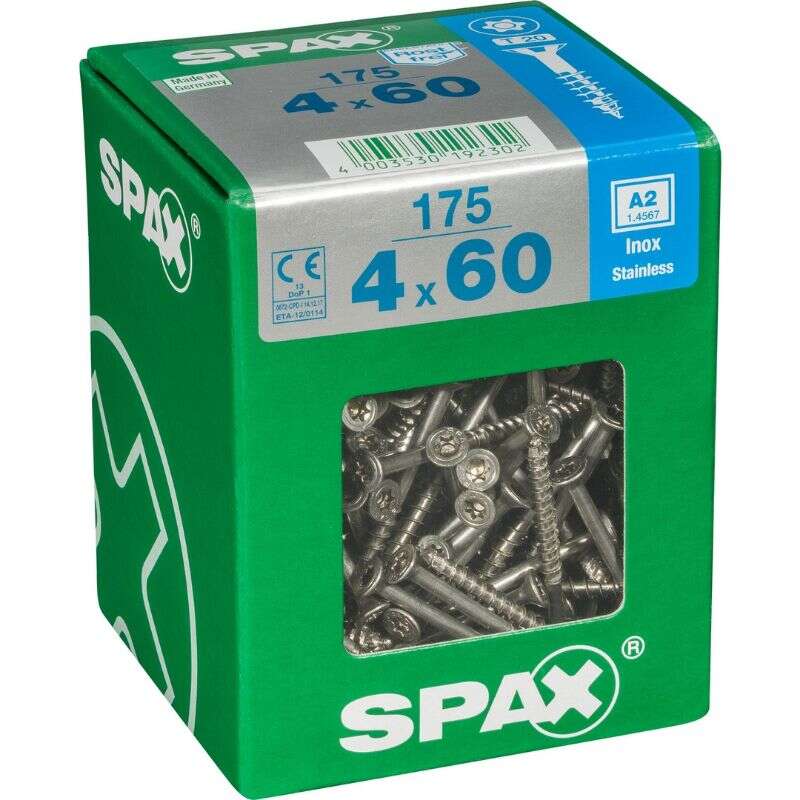 Image du produit SPAX&reg;- Vis universelle - &Oslash; 4 mm - T&ecirc;te frais&eacute;e - Inox A2 - T-STAR Plus (T20) - Filetage partiel 4 CUT