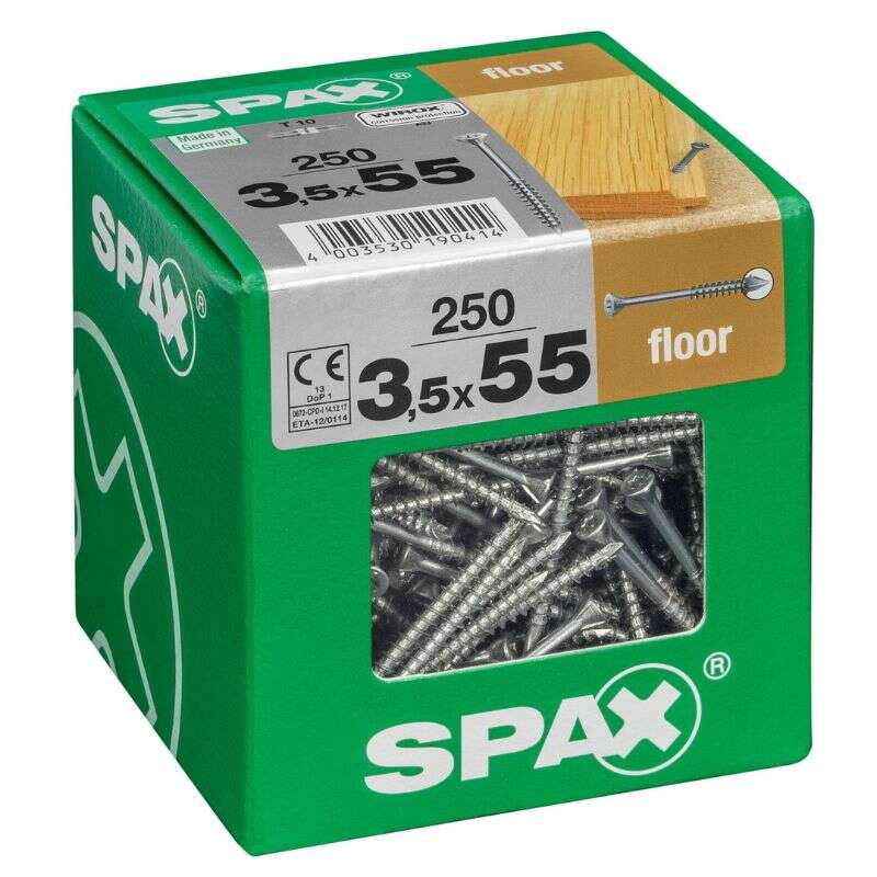 Image du produit SPAX&reg;- Vis plancher bois - &Oslash; 3,5 mm - T&ecirc;te Frais&eacute;e 60&deg; - WIROX - T-STAR Plus (T10) - Filetage Partiel