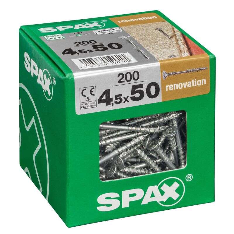 Image du produit SPAX&reg;- Vis plancher bois - &Oslash; 4,5 mm - T&ecirc;te Frais&eacute;e -WIROX- T-STAR Plus (T20) - Filetage de Fixation 4 CUT