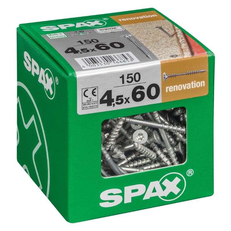 Image du produit SPAX&reg;- Vis plancher bois - &Oslash; 4,5 mm - T&ecirc;te Frais&eacute;e -WIROX- T-STAR Plus (T20) - Filetage de Fixation 4 CUT