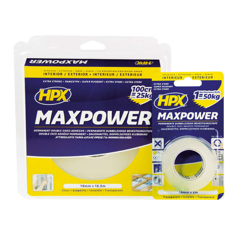 Image du produit HPX&reg;- Ruban Max Power Transparent double face - 19 mm x 2 m