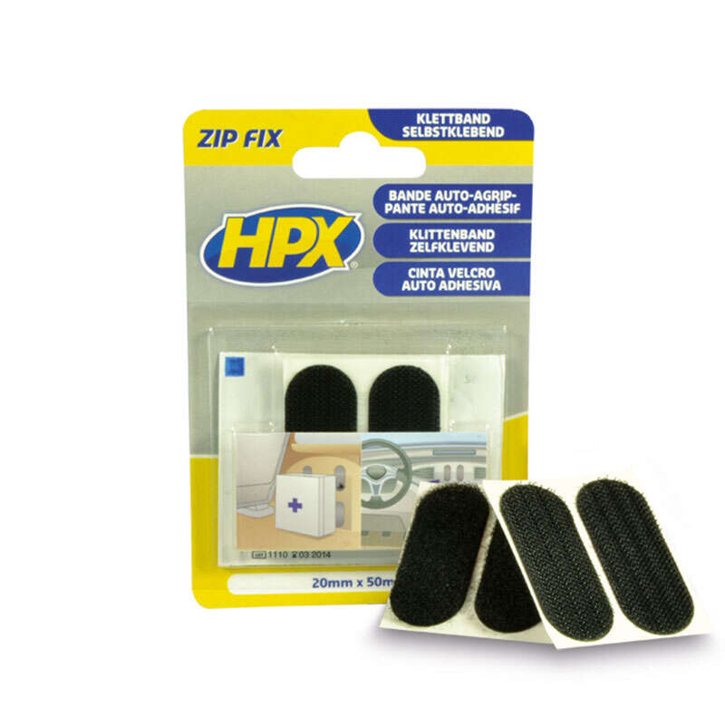 Image du produit HPX&reg;- Pads adh&eacute;sifs auto-grippant Zip Fix - 20 x 50 mm