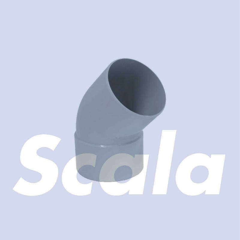 Image du produit Scala - Coude Pluvial pour Goutti&egrave;re 80 mm / 45&deg;- Gris Clair