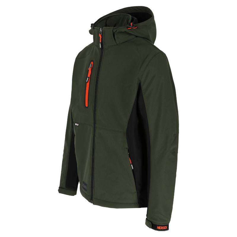 Image du produit HEROCK&reg;- Veste Softshell Trystan - Kaki Fonc&eacute;/Noir