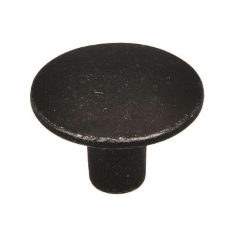 Image du produit Bouton - Rond - Zamac - Fer mat - &Oslash; 30 mm
