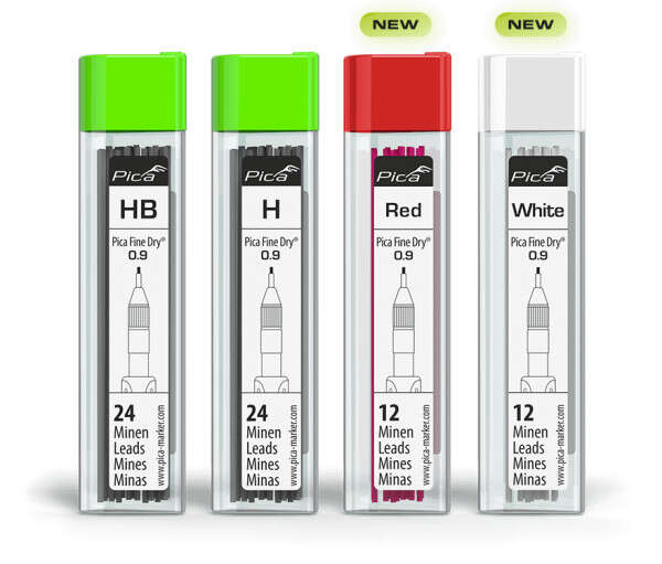 Image du produit PICA - Recharge (Fine DRY) - &Oslash; 0,9 x 60 mm - Graphite H - (24 mines)