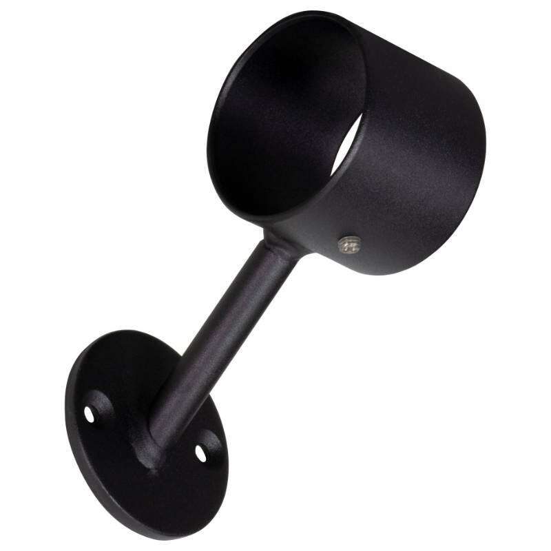 Image du produit Support Appui Rampe / Main courante - Rotterdam - Noir mat (2 pi&egrave;ces) - &Oslash; 45 mm