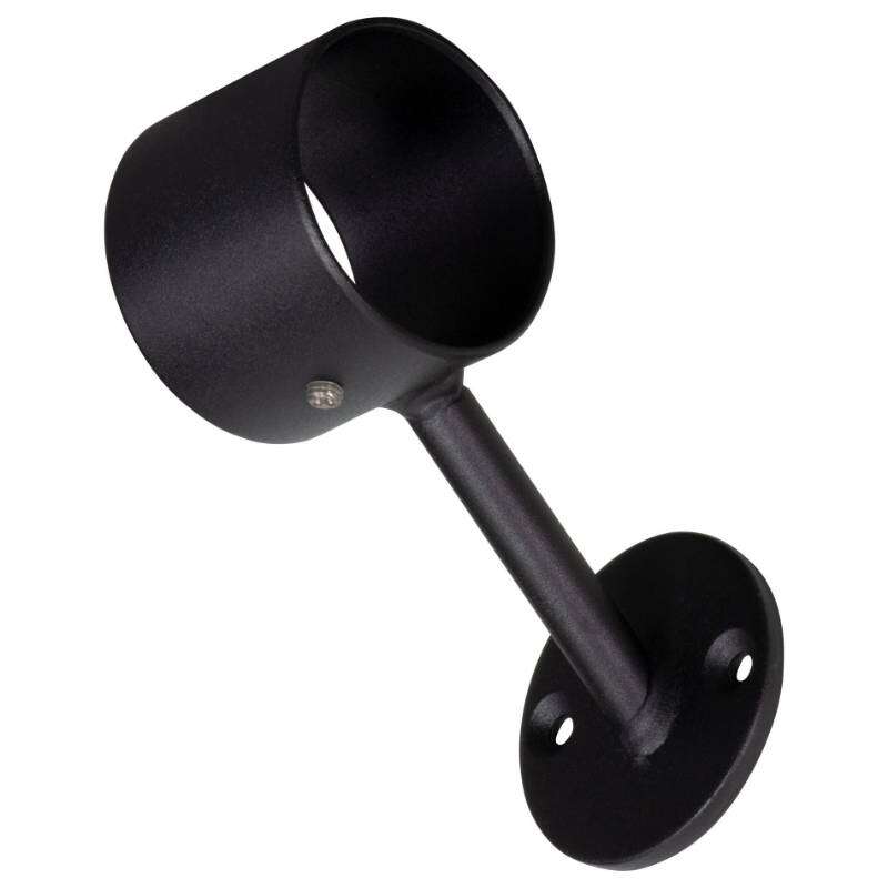 Image du produit Support Appui Rampe / Main courante - Rotterdam - Noir mat (2 pi&egrave;ces) - &Oslash; 45 mm