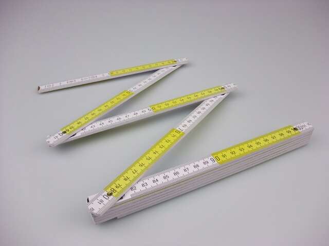 Image du produit IRONSIDE&reg;- Double-M&egrave;tre Pliant en Bois - 2 m&egrave;tres - Blanc /Jaune