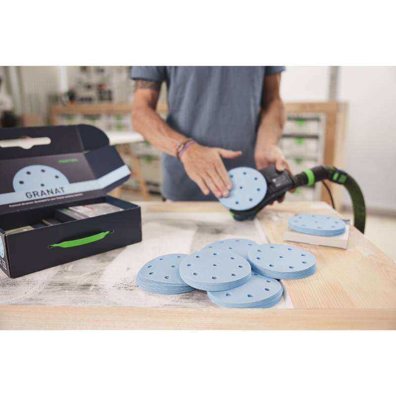 Image du produit FESTOOL - Abrasif 'Granat'- &Oslash; 125 mm - Kit de D&eacute;marrage (Bo&icirc;te contenant 60 pcs)
