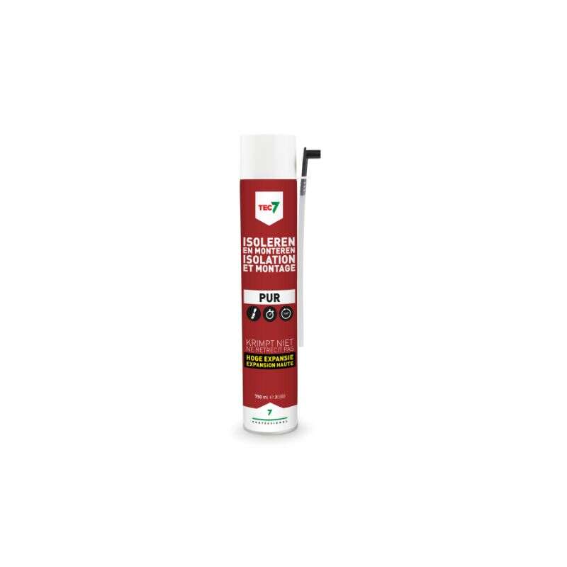 Image du produit TEC7 - Mousse d'isolation et de montage - PUR (a&eacute;rosol 750 ml)