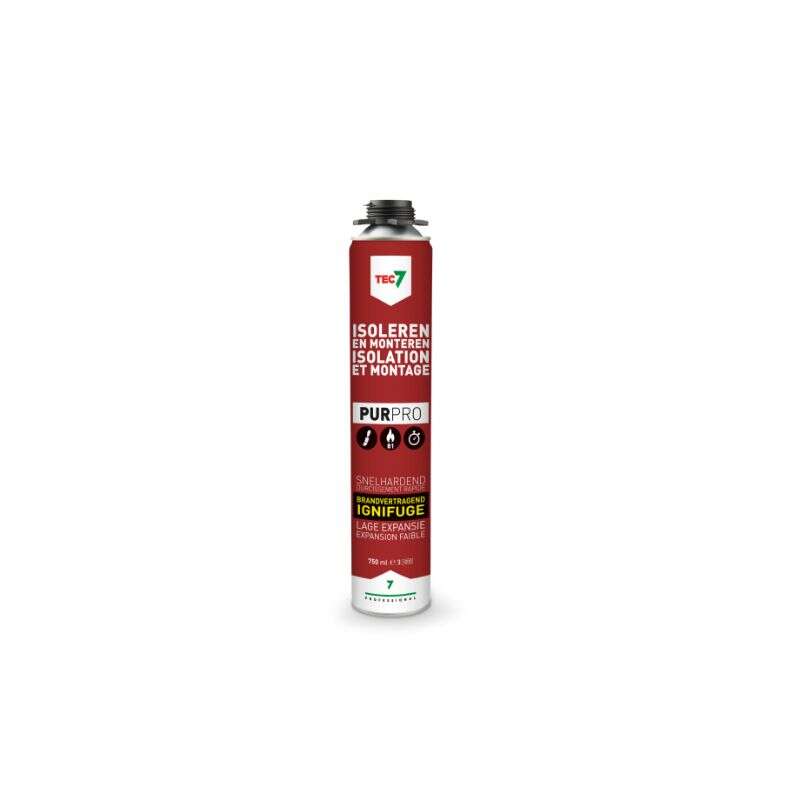Image du produit TEC7 - Mousse inifuge d'isolation et de montage - PUR PRO (a&eacute;rosol 750 ml)