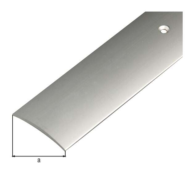 Image du produit Entre-porte (Profil&eacute; de finition) - Alu anodis&eacute; Argent / Lisse - &agrave; visser - Epaisseur moyenne - Dimension au choix