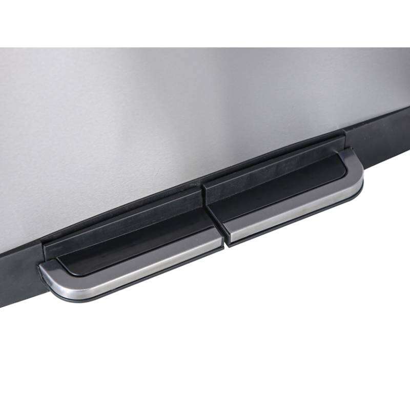 Image du produit Poubelle &agrave; p&eacute;dale Inox Mat - 2 x 20 L - Rectangulaire