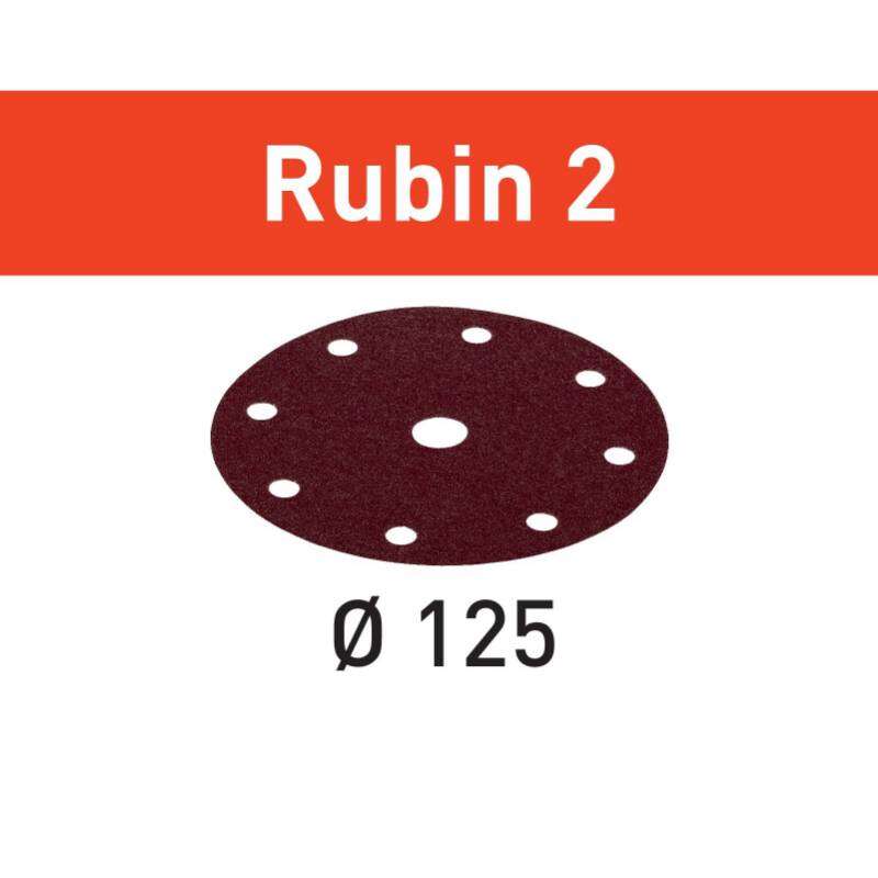 Image du produit FESTOOL - Abrasifs 'Rubin'- &Oslash; 125 mm (8 trous) - Grain: au choix