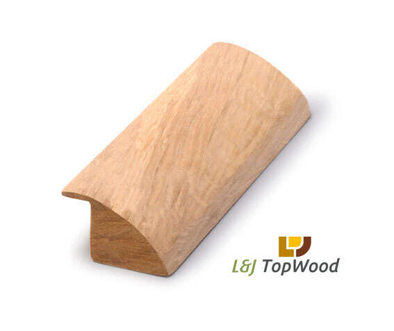Image du produit Barre de seuil - Arrondi - 0-10 mm - Ch&ecirc;ne - 35 x 14 x 2000 mm