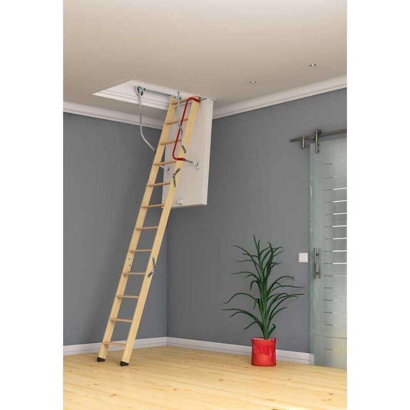 Image du produit SOGEM - Escalier escamotable &agrave; haute isolation, en 3 parties - Pin/H&ecirc;tre - Mod&egrave;le 'Isoclic Pro 76'