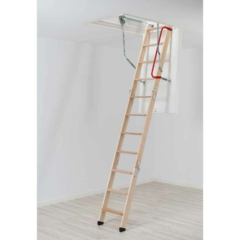Image du produit SOGEM - Escalier escamotable &agrave; haute isolation, en 3 parties - Pin/H&ecirc;tre - Mod&egrave;le 'Isoclic Pro 76'