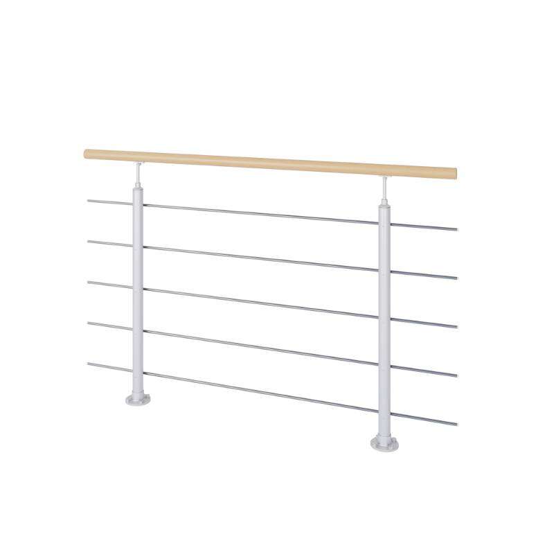 Image du produit SOGEM - Garde-corps 'Kit INTERIO' - Acier RAL 9006 - Fixation au sol - 1.5M