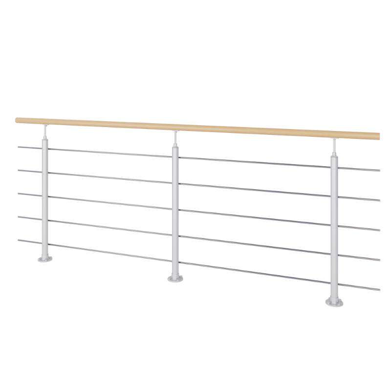Image du produit SOGEM - Garde-corps 'Kit INTERIO' - Acier RAL 9006 - Fixation au sol - 2.5M